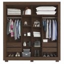 Ver imagem 2 de Guarda Roupa Casal Titanium 2 Portas 4 Gavetas Jacarandá Fosco - Zanzini
