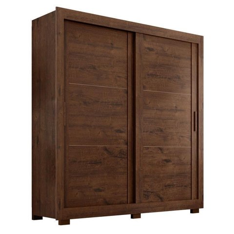 Guarda Roupa Casal Titanium 2 Portas 4 Gavetas Jacarandá Fosco - Zanzini