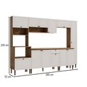 Ver imagem 4 de Cozinha Completa Essência Frizz 12 Portas 1 Gaveta 100% Mdf Cinamomo Fosco/branco - Genialflex