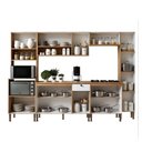 Ver imagem 3 de Cozinha Completa Essência Frizz 12 Portas 1 Gaveta 100% Mdf Cinamomo Fosco/branco - Genialflex
