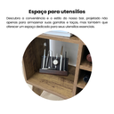 Ver imagem 6 de Bar com Espelho 6 Nichos Drink Marrom/Pinho