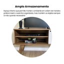 Ver imagem 6 de Rack para TV até 50 Polegadas MDF 120cm 1 Portas 2 Nichos Frank Pinho Off White