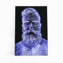 Ver imagem 1 de Homem Neve Azul Fotografia Colorida Quadro Canvas 140x90cm