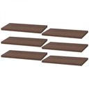 Ver imagem 1 de Kit 6 Prateleiras 40 X 20cm Nogal Suporte Invisível