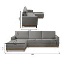 Ver imagem 2 de Sofá 3 Lugares 2,10m Living com Chaise Esquerdo Lavinia Linho Cinza Adonai Estofados