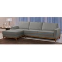 Ver imagem 1 de Sofá 3 Lugares 2,10m Living com Chaise Esquerdo Lavinia Linho Cinza Adonai Estofados