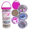 Kit de Pescaria Infantil Rosa Vara Molinete + 82 peças - 1