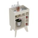 Ver imagem 3 de Bar com Espelho 6 Nichos Drink Branco/Off White