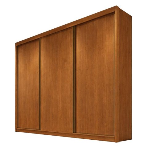 Guarda Roupa Casal Londres 3 Portas 8 Gavetas Cinamomo - Novo Horizonte
