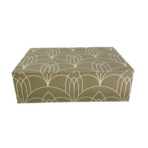 Caixa Decorativa Verde Estampada Grande Mart