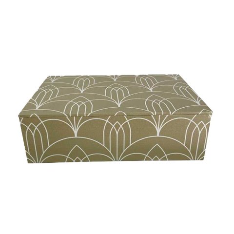 Caixa Decorativa Verde Estampada Grande Mart