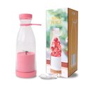 Ver imagem 4 de Liquidificador Fresh Juice 380ml Rosa Usb Recarregável Portátil para Bebidas Saudáveis