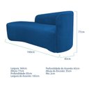 Ver imagem 3 de Recamier Curvo Orgânico 160cm 2 Lugares Lado Esquerdo para Sala de Estar Linho Paris