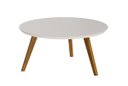 Ver imagem 1 de Mesa de Centro Classic Redonda Off White - Imcal Móveis
