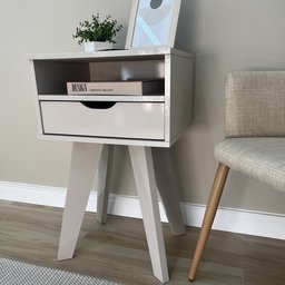 Mesa Lateral de Apoio com Gaveta Pés Retrô Vip Artely - 16