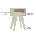 Ver imagem 5 de Mesa Lateral de Apoio com Gaveta Pés Retrô Vip Artely