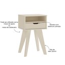 Ver imagem 5 de Mesa Lateral de Apoio com Gaveta Pés Retrô Vip Artely Branco