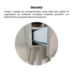 Mesa Lateral de Apoio com Gaveta Pés Retrô Vip Artely - 8