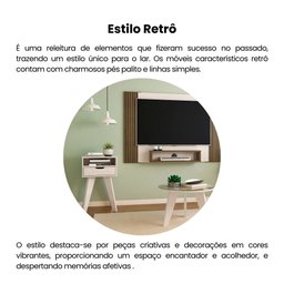 Mesa Lateral de Apoio com Gaveta Pés Retrô Vip Artely - 11