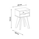 Ver imagem 4 de Mesa Lateral de Apoio com Gaveta Pés Retrô Vip Artely Branco