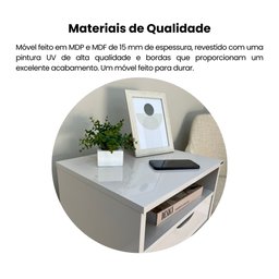 Mesa Lateral de Apoio com Gaveta Pés Retrô Vip Artely - 10