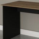 Ver imagem 6 de Escrivaninha Mesa Escritorio 2 Gavetas Me4165 Nogal Preto Tecno Mobili
