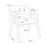Kit 04 Cadeiras para Sala de Jantar e Estar Living Estofada Suran L02 Couríssimo Camel - Lyam Lyam D - 6