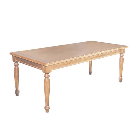 Conjunto Jantar Mesa Rústica Franscisca 220x100 Madeira Maciça com 8 Cadeiras Ripada Confort Natural