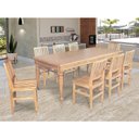 Ver imagem 2 de Conjunto Jantar Mesa Rústica Franscisca 220x100 Madeira Maciça com 8 Cadeiras Ripada Confort Natural
