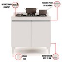 Ver imagem 6 de Kit Armário Aéreo e Balcão para Cooktop de Cozinha 02 Portas Diana Branco 80 cm - D’Rossi