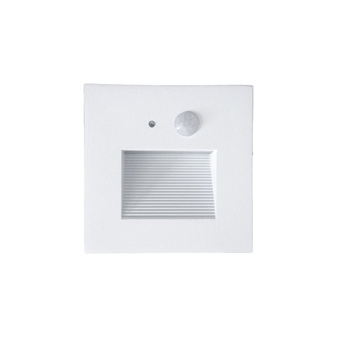 Balizador Led Sentinela 3w Luz Quente com Sensor 3m Ip65 Opus St3263 - Branco