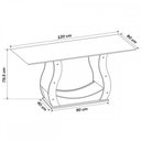 Ver imagem 4 de Mesa de Jantar 6 Lugares Dallas Mel/blonde/nude - Viero Móveis