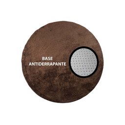 Tapete Redondo 2,00m Quarto Sala Escritório Pelo Macio.:Chocolate - 3