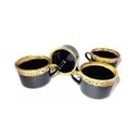 Ver imagem 1 de Jogo 4 Xicara 100 Ml Porcelana Borda Estampada Cz034