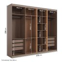 Ver imagem 3 de Guarda Roupas Casal 270cm Seringal c/ Led Cabecasa Madeiraoriginals