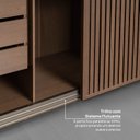 Ver mais imagens de Guarda Roupas Casal 270cm Seringal c/LED CabeCasa MadeiraOriginals Marrom/Nogal