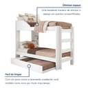 Ver mais imagens de Treliche Solteiro Siena Espresso Móveis Branco