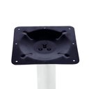Ver imagem 2 de Mesa Zeta Ferro Branco 75 Cm (alt) Disco Redondo Tampo Mdp Redondo 60 Cm Larg X 2,5 Cm (alt) Noce