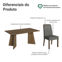 Ver imagem 5 de Conjunto Sala de Jantar Tampo de Madeira 4 Cadeiras Rustic/silver Évora Madesa