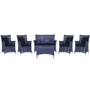 Ver imagem 1 de Jogo Sofá 4 Poltronas e Mesa Igapó Fendi E12 Trama Original Azul
