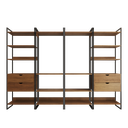 Ver imagem 2 de Quatro Modulos para Closet Industrial Ferro Preto Tampo Amêndoa