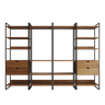Quatro Modulos para Closet Industrial Ferro Preto Tampo Amêndoa - 2