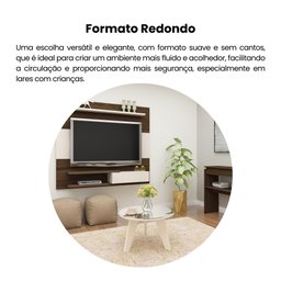 Mesa de Centro Tampo com Espelho Pés em MDF Espanha - 8