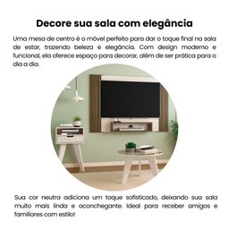 Mesa de Centro Tampo com Espelho Pés em MDF Espanha - 10