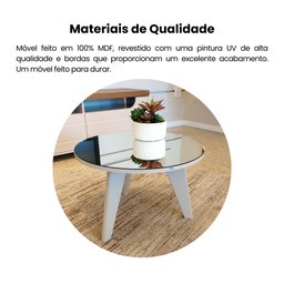Mesa de Centro Tampo com Espelho Pés em MDF Espanha - 9