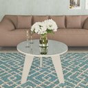 Ver imagem 1 de Mesa de Centro Tampo com Espelho Pés em MDF Espanha Branco