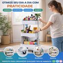 Ver mais imagens de Estante Organizadora Móvel com 3 Prateleiras Quarto Banheiro
