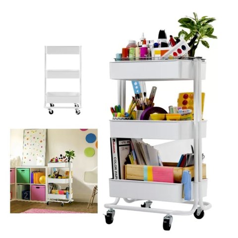 Estante Organizadora Móvel com 3 Prateleiras Quarto Banheiro