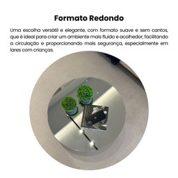 Mesa de Centro Tampo com Espelho Pés em MDF Espanha - 7