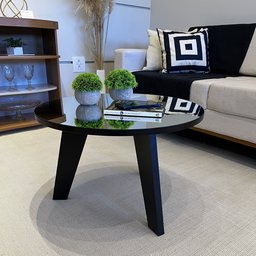 Mesa de Centro Tampo com Espelho Pés em MDF Espanha - 16